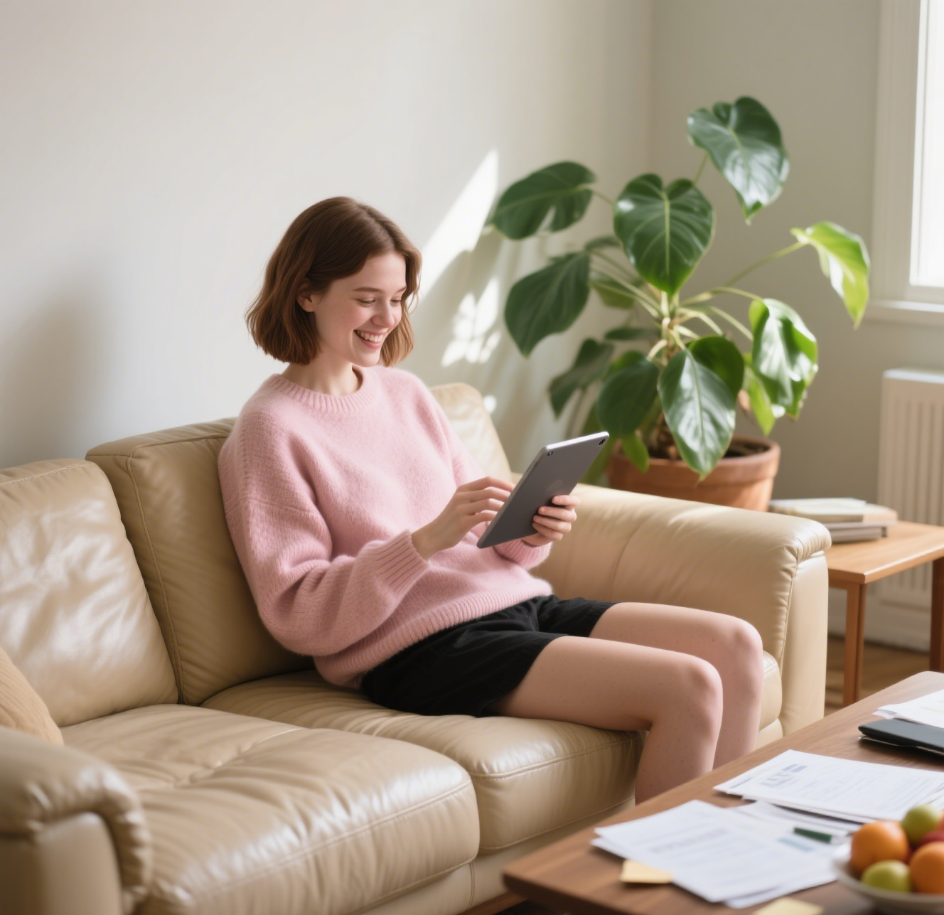 Woman working on computer